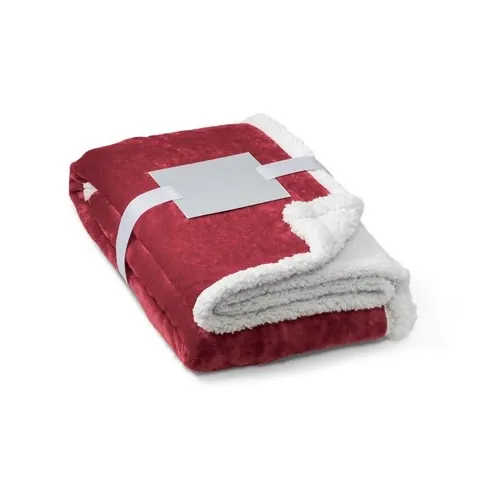Manta polar reversible con forro sherpa y cierre ref 99078 - Burdeos