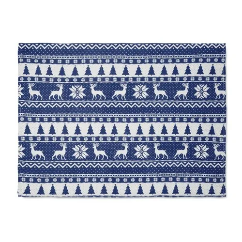 Manta polar RPET coral estampado invernal ref CX1548 - Back Azul