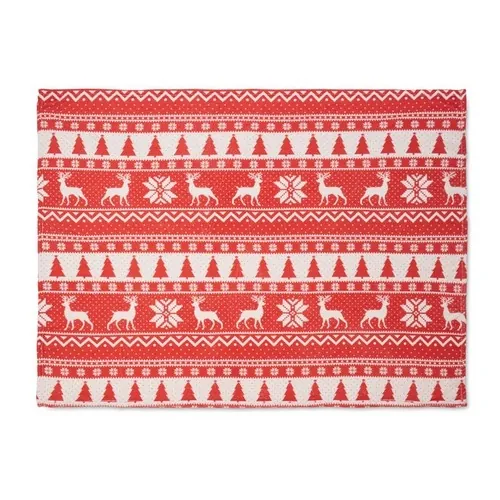 Manta polar RPET coral estampado invernal ref CX1548 - Back Rojo