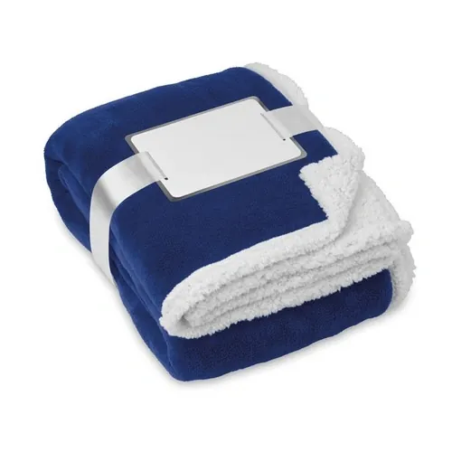 Manta polar coral reversible con forro sherpa ref MO9089 - Azul