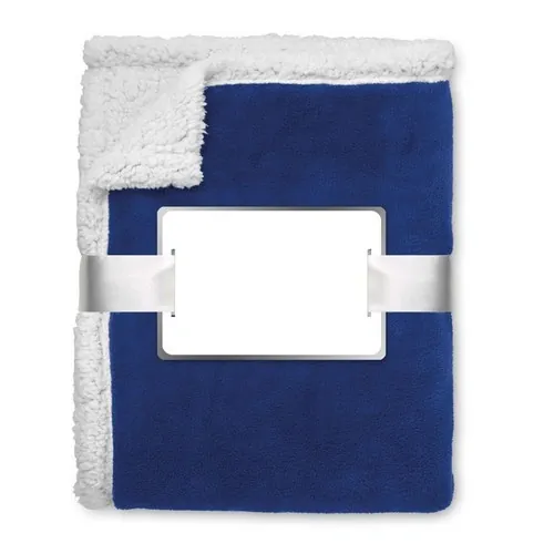 Manta polar coral reversible con forro sherpa ref MO9089 - Back Azul