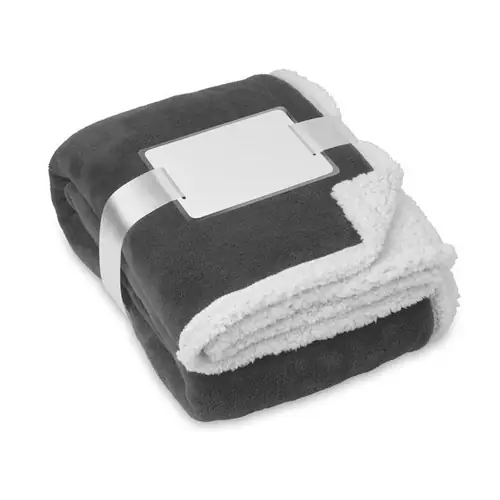 Manta polar coral reversible con forro sherpa ref MO9089 - Gris