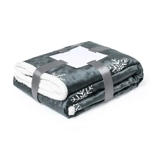 Manta navideña suave y cálida anti-pilling ref 1371 - Gris
