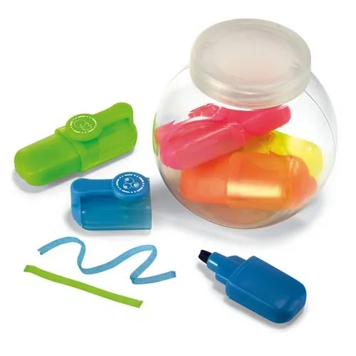 Marcadores en bote transparente de PET ref KC2520 - Front Multicolor