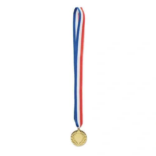 Medalla de hierro con cinta tricolor azul blanco rojo ref MO2260 - Side Oro