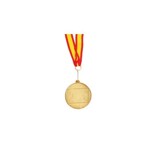Medalla metálica con cinta roja y bandera española ref 3743