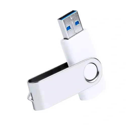 Memoria USB 3.0 16GB con clip metálico ref 21216 - Blanco
