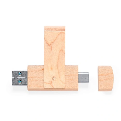 Memoria USB OTG 16GB con conexión Tipo C y clip giratorio ref 21212
