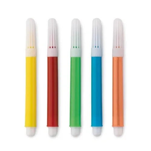 Mini bolsa non woven para colorear con 5 rotuladores ref MO8922 - Top Blanco