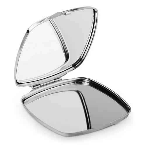 Mini espejo doble plegable compacto para bolso ref 94860 - Cromado 01