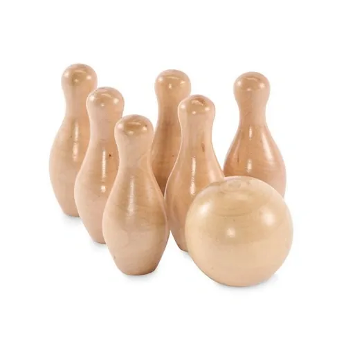 Mini juego de bolos de madera en bolsa de algodón ref MO2434 - Madera 4