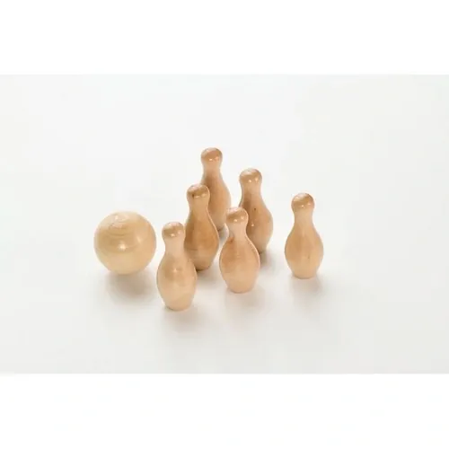 Mini juego de bolos de madera en bolsa de algodón ref MO2434 - Madera Item Detail Picture