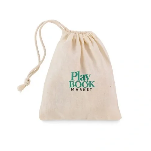 Mini juego de bolos de madera en bolsa de algodón ref MO2434 - Madera Printed