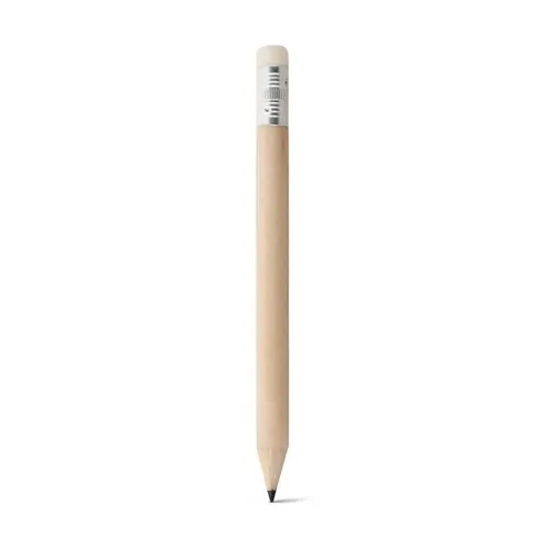 Mini lápiz de madera grafito afilado con goma ref 91759 - Natural Claro