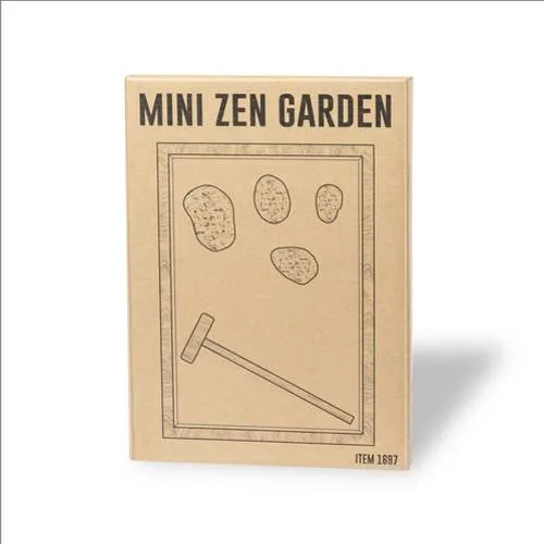 Mini jardín Zen para relajación con accesorios naturales ref 1697