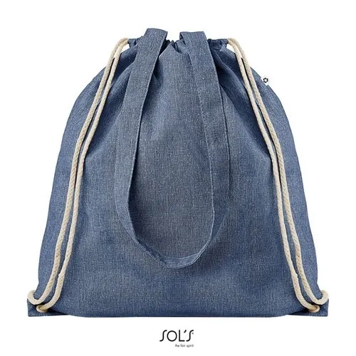 Mochila con cordones y asas de poliéster reciclado ref S04099