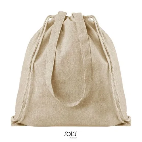 Mochila con cordones y asas de poliéster reciclado ref S04099