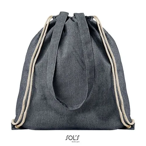 Mochila con cordones y asas de poliéster reciclado ref S04099