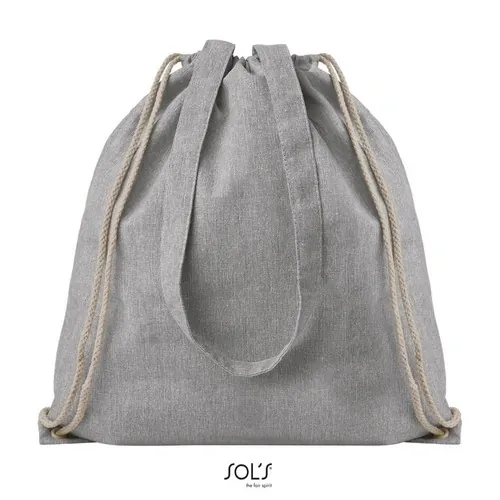 Mochila con cordones y asas de poliéster reciclado ref S04099