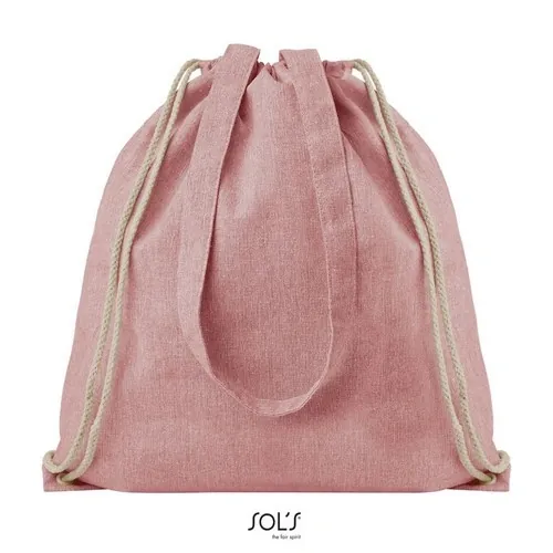 Mochila con cordones y asas de poliéster reciclado ref S04099