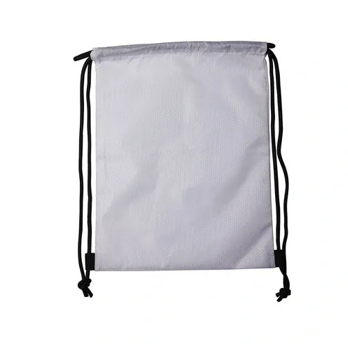 Mochila de cuerdas con asas gruesas en poliéster ref LO35 - Blanco