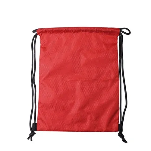 Mochila de cuerdas con asas gruesas en poliéster ref LO35 - Rojo