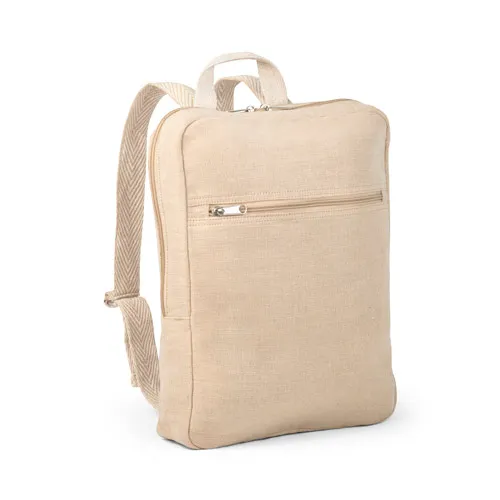 Mochila de juco con bolsillo frontal y correas ajustables ref 92938