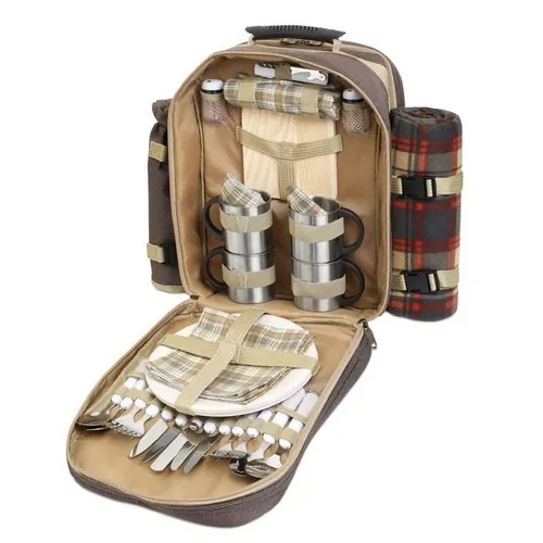 Mochila de picnic para 4 personas con manta y accesorios ref AR1470