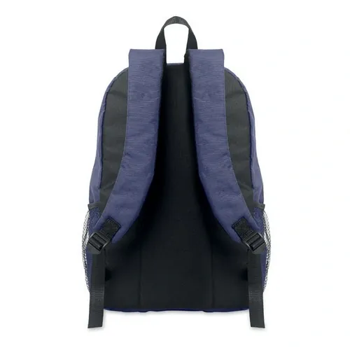 Mochila RPET 600D con bolsillo frontal y cordón decorativo ref MO2491 - Azul 1