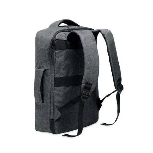 Mochila delgada para portátil con soporte para trolley ref MO2305 - Gris Piedra Open