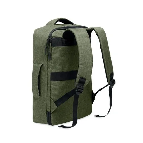 Mochila delgada para portátil con soporte para trolley ref MO2305 - Verde Militar Open