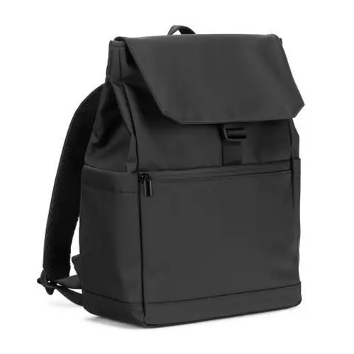 Mochila de PU con solapa para portátil de 16"" ref 92578 - Negro