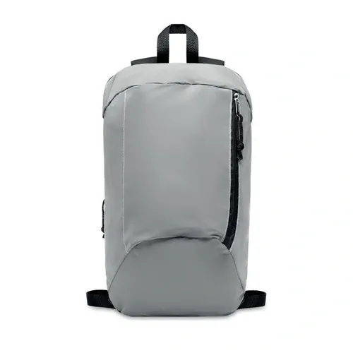 Mochila reflectante con bolsillo acolchado ref MO6131 - Front Plata Mate