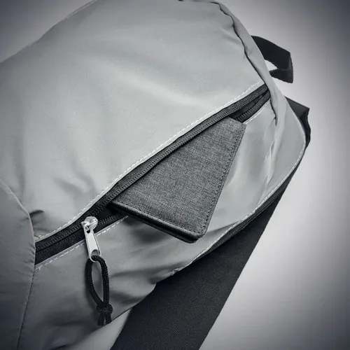 Mochila reflectante con bolsillo acolchado ref MO6131 - Top Plata Mate