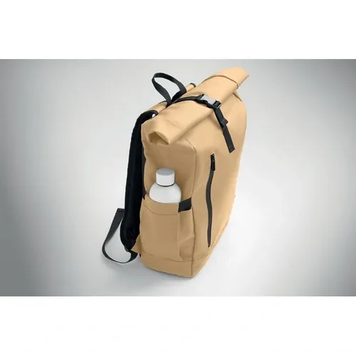 Mochila Rolltop para Laptop con Espalda Acolchada ref MO2643 - Kaki Side