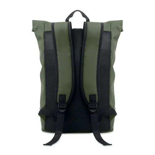 Mochila rolltop para portátil de 15 con bolsillo impermeable ref MO2581 - Verde Oscuro Back