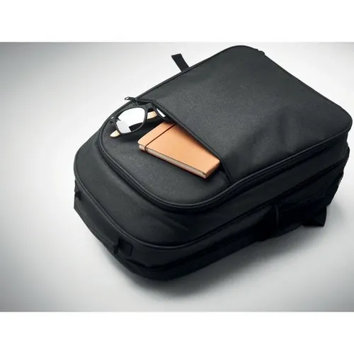 Mochila RPET 300D con compartimento refrigerante ref MO2125 - 3 Negro