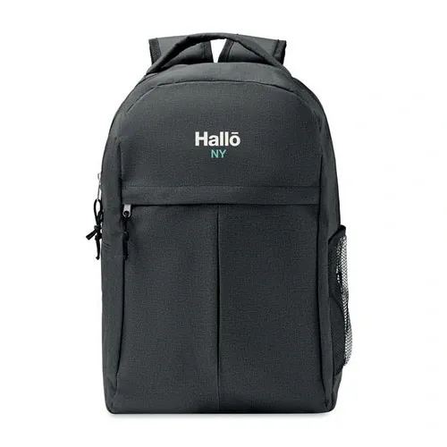 Mochila jaspeada con bolsillo exterior cremallera ref MO6515 - Printed Negro