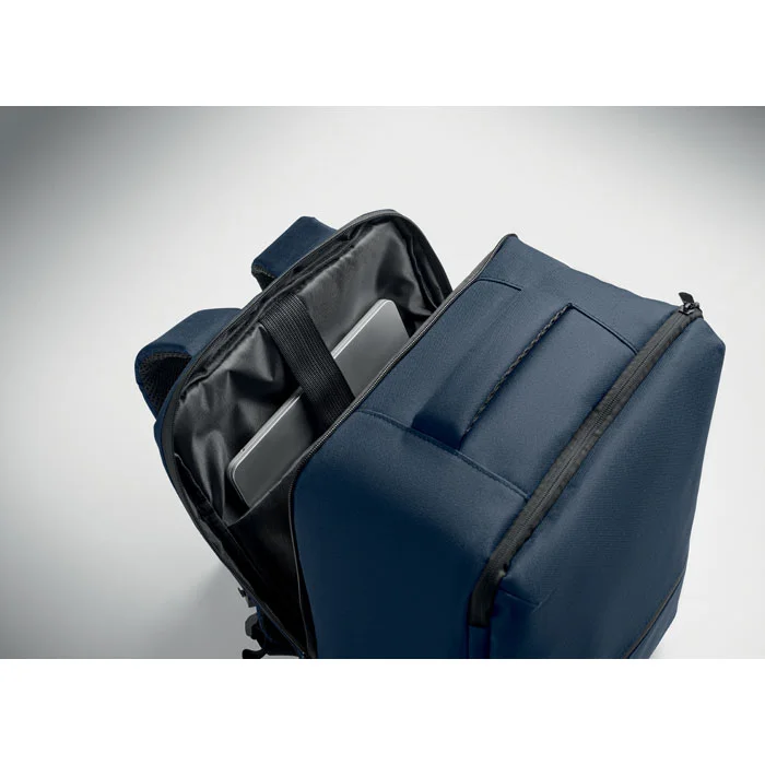 Mochila RPET 18 L con bolsa de vacío Cityflow ref mo3198 - French Marino Abierta