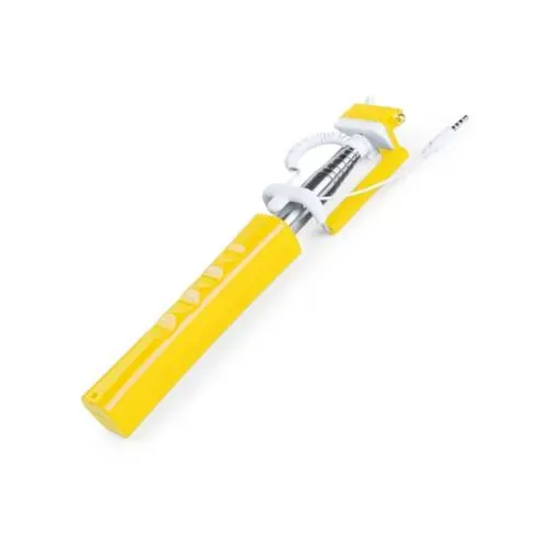 Palo selfie plegable con conexión jack 3,5mm ref 4855 - Amarillo