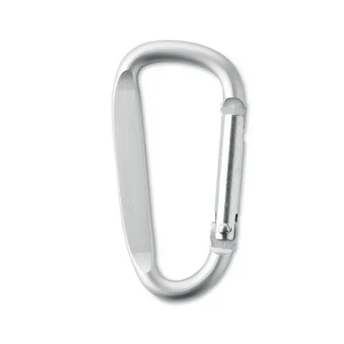 Mosquetón de aluminio para colgar botella y llaves ref MO2259 - Plata Mate