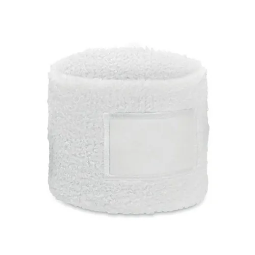 Muñequera de polialgodón con parche para impresión ref MO2608 - Blanco