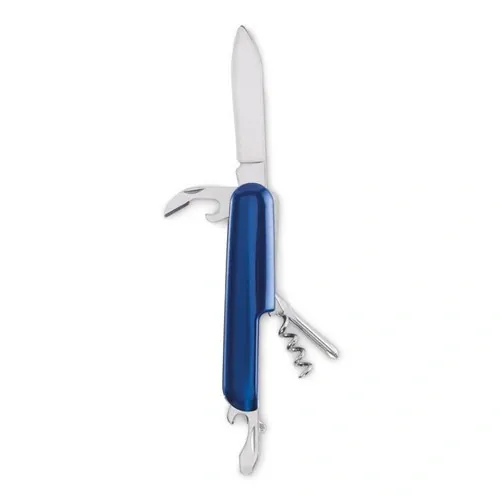 Navaja multifunción de aluminio reciclado con 5 funciones ref MO2531 - Azul