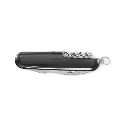 Navaja multifunción de aluminio reciclado con 5 funciones ref MO2531 - Negro Top
