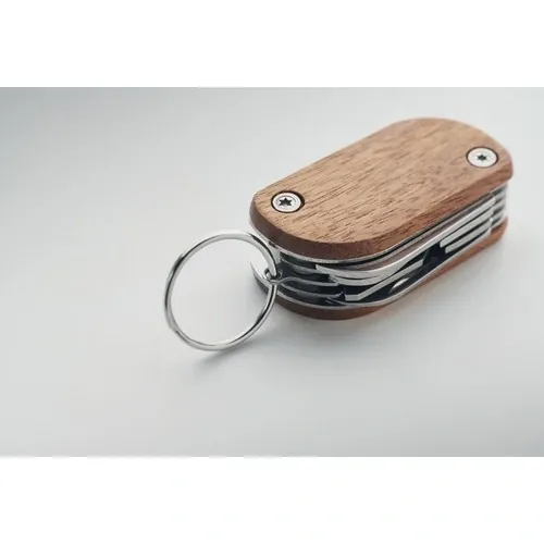 Navaja multiusos de acero inoxidable con luz LED ref MO2298 - Item Detail Picture Madera
