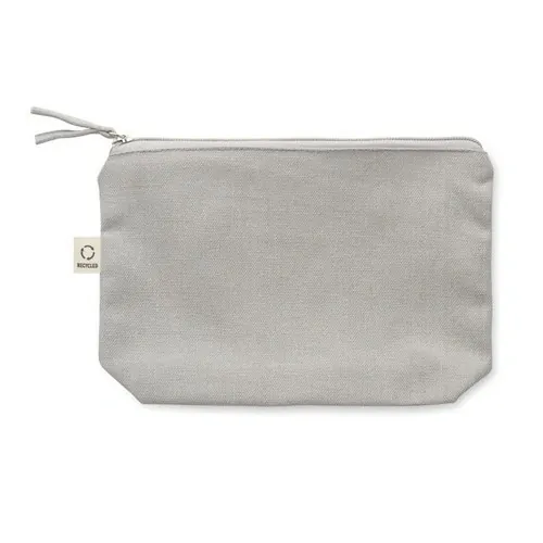 Neceser cosmético reciclado con tirador de cremallera ref MO2274 - Gris Side