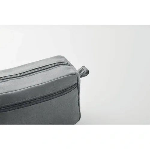 Neceser de doble cremallera de cáñamo ref MO6165 - Item Detail Picture Gris