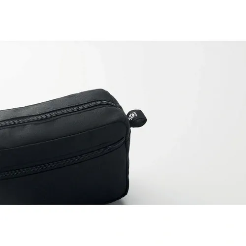 Neceser de doble cremallera de cáñamo ref MO6165 - Item Detail Picture Negro