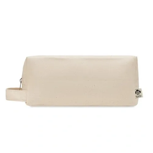 Neceser de canvas orgánico con cremallera ref MO6853 - Side Beig