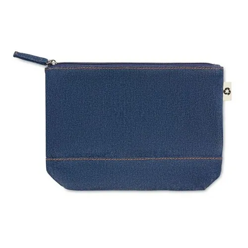 Neceser denim reciclado con cremallera ref MO6421 - Side Azul